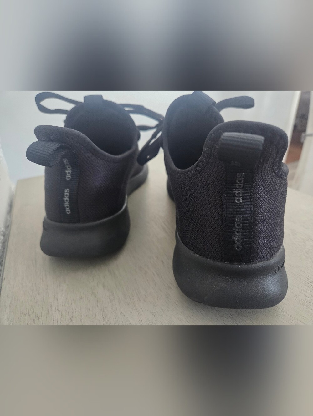 adidas Women's Black Slip-On Lace-Up Sneakers - Picture 3 of 9